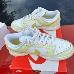 Nike White and Yellow Athletic Shoes